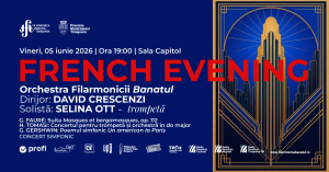 FRENCH EVENING | Orchestra simfonică  a Filarmonicii Banatul Timișoara | Dirijor: David Crescenzi, solistă: Selina Ott – trompetă